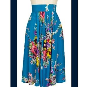 Trashy Diva Turquoise Floral Skirt